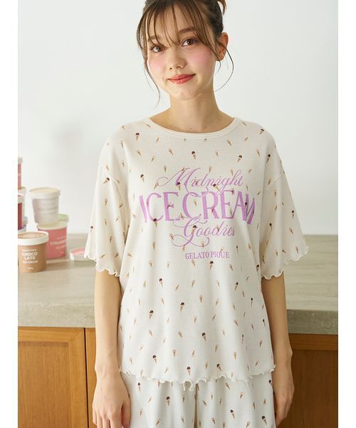 新品タグ付き GELATO PIQUE オーバーサイズルームウェア セール】【COOL COLLECTION】【接触冷感】ICEジャガードプル