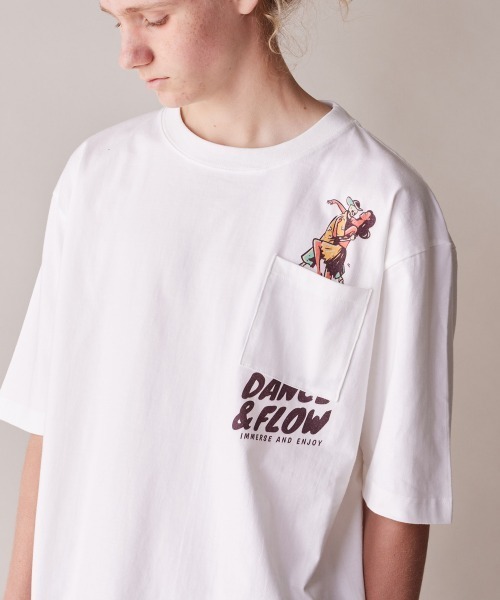 rehacer（レアセル）の「rehacer : Dance Flow Relax Fit T-shirt / ダンスフロー リラックス フィット Tシャツ（Tシャツ/カットソー・メンズ・ブラック/ホワイト・X-LARGE/LARGE/MEDIUM/SMALL）」の3枚目の写真