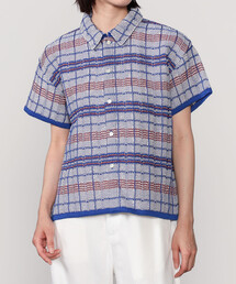 coohemコーヘンAloha Eyelet Knit レースアップ半袖シャツ Coohem（コーヘン）の「【COOHEM】レースニット アロハシャツ