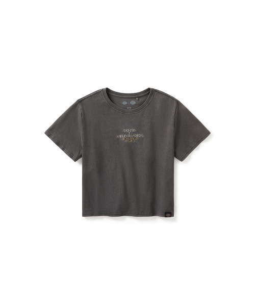 Harley-Davidson(ハーレーダビッドソン)の「Dickies(R) x H-D(R)ヴィンテージソフテイルボクシークロップTシャツ(Tシャツ/カットソー・レディース・グレー系その他・S/L/XS/M/XL)」の2枚目の写真