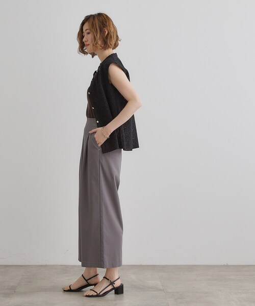 grove(グローブ)の「【冷感】サマーハイパーストレッチワイドパンツ(その他パンツ・レディース・ネイビー/カーキ/ブラック/ナチュラル/チャコールグレー・03/02/05/01/04)」の8枚目の写真