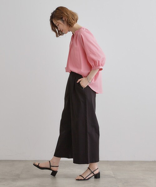 grove(グローブ)の「【冷感】サマーハイパーストレッチワイドパンツ(その他パンツ・レディース・ネイビー/カーキ/ブラック/ナチュラル/チャコールグレー・03/02/05/01/04)」の13枚目の写真
