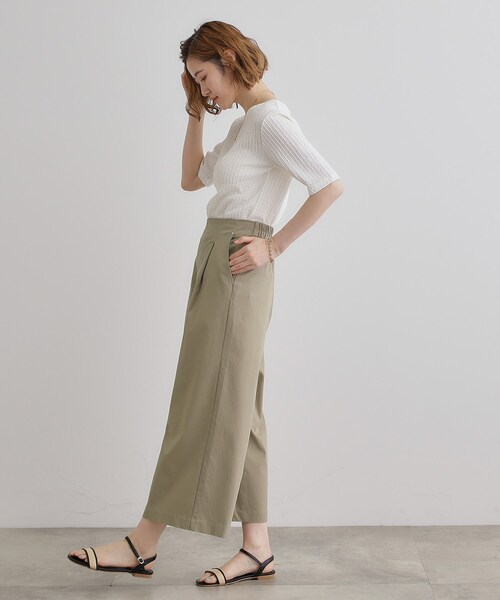 grove(グローブ)の「【冷感】サマーハイパーストレッチワイドパンツ(その他パンツ・レディース・ネイビー/カーキ/ブラック/ナチュラル/チャコールグレー・03/02/05/01/04)」の17枚目の写真