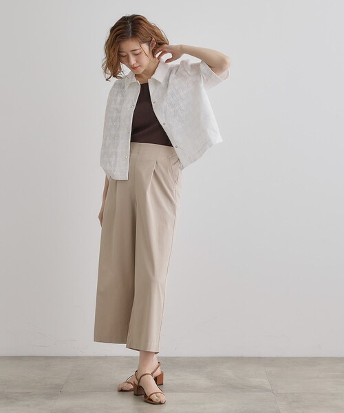 grove(グローブ)の「【冷感】サマーハイパーストレッチワイドパンツ(その他パンツ・レディース・ネイビー/カーキ/ブラック/ナチュラル/チャコールグレー・03/02/05/01/04)」の22枚目の写真