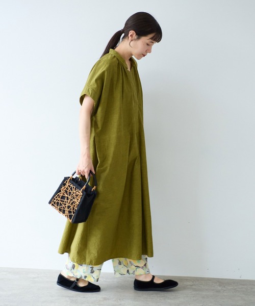 yuni(ユニ )の「プロダクトダイ カフタンワンピース(ワンピース・レディース・イエロー/ブラック/ピンク・FREE)」の2枚目の写真