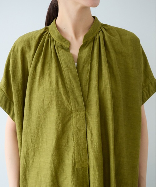 yuni(ユニ )の「プロダクトダイ カフタンワンピース(ワンピース・レディース・イエロー/ブラック/ピンク・FREE)」の9枚目の写真