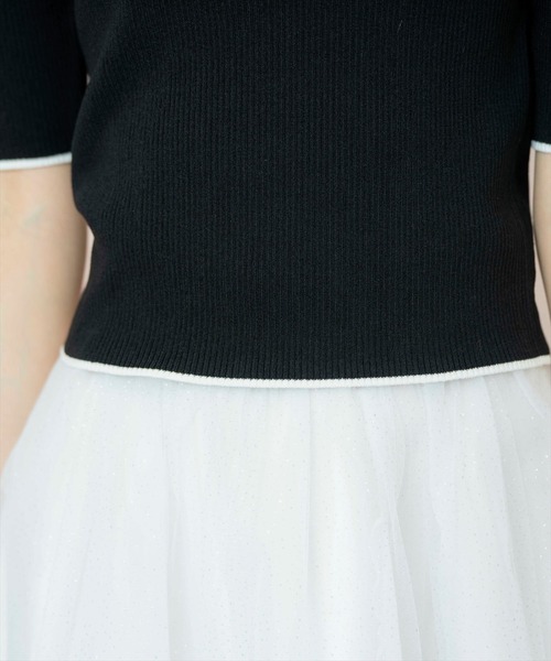 WILLSELECTION（ウィルセレクション）の「袖レースアップニット（ニット/セーター・レディース・オフホワイト/ピンク/ブラック・FREE）」の15枚目の写真