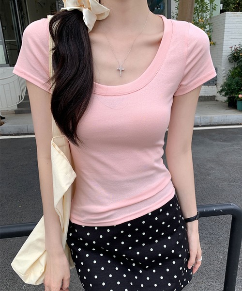 2ly2(トゥーリートゥー)の「選べる豊富なカラー!シンプル&ベーシックTシャツ(Tシャツ/カットソー・レディース・ホワイト/ライトブルー/ブラック/ダークグリーン/ベージュ/パープル/ネイビー/ブラウン/グレー/カーキ/ピンク/ライム/イエロー/グリーン/ダークグレー/ミント/ボルドー/モカ/グレー系その他/ピンク系その他/ライトピンク/ライトベージュ/テラコッタ・FREE)」の22枚目の写真