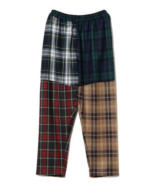 homspun / ウールタータン マルチギャザー パンツ