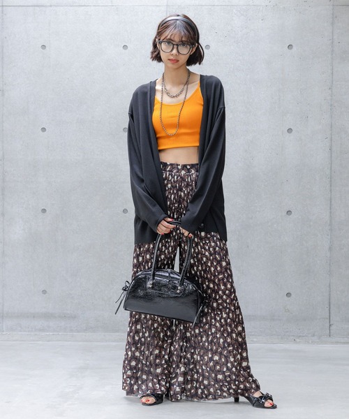 PAGEBOY（ページボーイ）の「ロールリンキングＶネックカーディガン（カーディガン/ボレロ・レディース・ブラック/オレンジ系その他3/オフホワイト・FREE）」の10枚目の写真