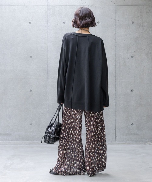 PAGEBOY（ページボーイ）の「ロールリンキングＶネックカーディガン（カーディガン/ボレロ・レディース・ブラック/オレンジ系その他3/オフホワイト・FREE）」の12枚目の写真