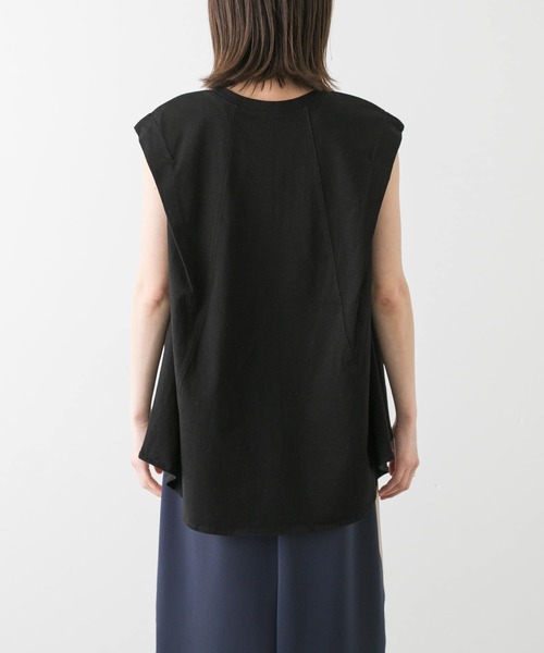 SENSE OF PLACE by URBAN RESEARCH(センスオブプレイスバイアーバンリサーチ)の「ショルダータックフレアカットトップ(Tシャツ/カットソー・レディース・グリーン/ブラック/オフホワイト・ONE)」の21枚目の写真