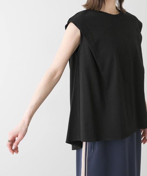 SENSE OF PLACE by URBAN RESEARCH(センスオブプレイスバイアーバンリサーチ)の「ショルダータックフレアカットトップ(Tシャツ/カットソー・レディース・グリーン/ブラック/オフホワイト・ONE)」の22枚目の写真