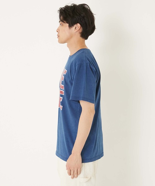BLUE BLUE(ブルーブルー)の「HT400 INDIGO BLUE BLUE BIGLOGO Tシャツ(Tシャツ/カットソー・メンズ・インディゴブルー・SMALL/MEDIUM/LARGE/X-LARGE)」の5枚目の写真
