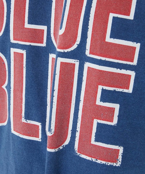 BLUE BLUE(ブルーブルー)の「HT400 INDIGO BLUE BLUE BIGLOGO Tシャツ(Tシャツ/カットソー・メンズ・インディゴブルー・SMALL/MEDIUM/LARGE/X-LARGE)」の8枚目の写真