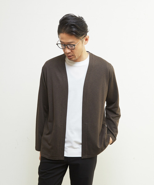 MEN'S MELROSE ストライプカーディガン リブストライプニットカーディガン｜MEN'S MELROSE（メンズ