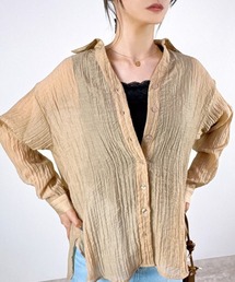 【独特なシワ加工が新鮮♪】ワッシャースキッパーシャツ