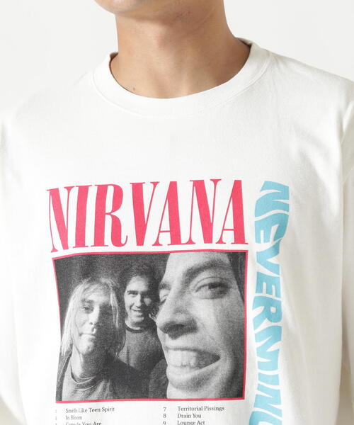 NIRVANA（ニルヴァーナ）の「NIRVANA/ニルヴァーナ/NEVERMIND L/S TEE/コラボロンT《メンズ・ウィメンズ・ユニセックス》（Tシャツ/カットソー・メンズ・ホワイト・S/M/L/XL）」の8枚目の写真