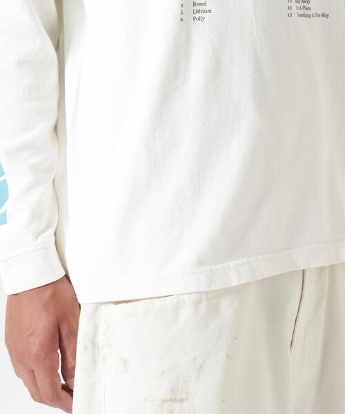 NIRVANA（ニルヴァーナ）の「NIRVANA/ニルヴァーナ/NEVERMIND L/S TEE/コラボロンT《メンズ・ウィメンズ・ユニセックス》（Tシャツ/カットソー・メンズ・ホワイト・S/M/L/XL）」の10枚目の写真