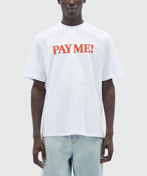 MSGM(エムエスジーエム)の「MSGM FANTASTIC GREEN オーガニックコットンTシャツ「PAY ME!」(Tシャツ/カットソー・メンズ・ホワイト・S/M)」の2枚目の写真