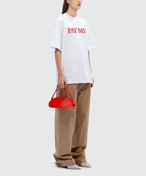 MSGM(エムエスジーエム)の「MSGM FANTASTIC GREEN オーガニックコットンTシャツ「PAY ME!」(Tシャツ/カットソー・メンズ・ホワイト・S/M)」の8枚目の写真
