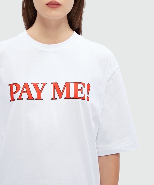 MSGM(エムエスジーエム)の「MSGM FANTASTIC GREEN オーガニックコットンTシャツ「PAY ME!」(Tシャツ/カットソー・メンズ・ホワイト・S/M)」の9枚目の写真