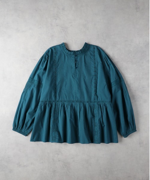 Right-on（ライトオン）の「【HONEYSUCKLE ROSE】レースプルオーバーブラウス（シャツ/ブラウス・レディース・グリーン/レッド/オフホワイト・M/L）」の3枚目の写真