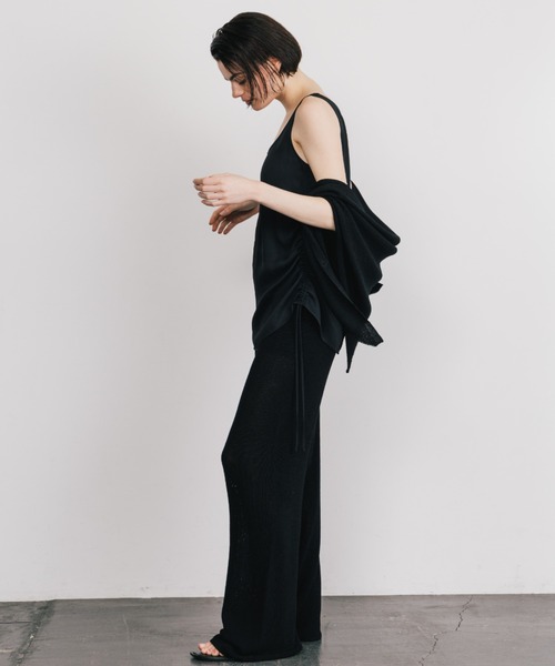 CREDONA（クレドナ）の「ACETATE KNIT PANTS/アセテートニットパンツ（その他パンツ・レディース・ブラック/グレー系その他・FREE）」の10枚目の写真
