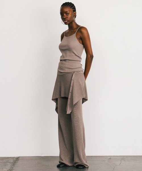 CREDONA（クレドナ）の「ACETATE KNIT PANTS/アセテートニットパンツ（その他パンツ・レディース・ブラック/グレー系その他・FREE）」の3枚目の写真