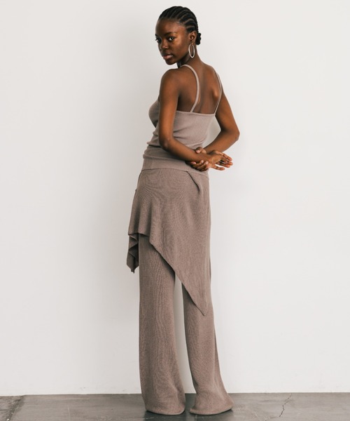 CREDONA（クレドナ）の「ACETATE KNIT PANTS/アセテートニットパンツ（その他パンツ・レディース・ブラック/グレー系その他・FREE）」の5枚目の写真