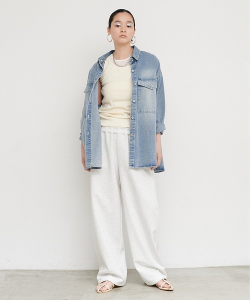 LARUTA(ラルータ)の「【LARUTA】テレコレイヤードタンクセット(タンクトップ・レディース・ライム/アイボリー/チャコールグレー・FREE)」の8枚目の写真