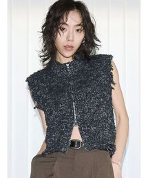フリンジタンク Willow & Root Jacquard Satin Fringe Tank Top - Women's Tank