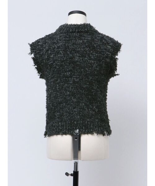 VEQUM(VEQUM)の「【VEQUM】FRINGE MIX KNIT TANK TOP(タンクトップ・レディース・ブラック/グレー/グリーン・FREE)」の10枚目の写真
