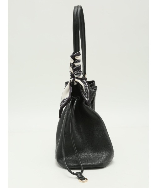 m.f.editorial(エムエフエディトリアル)の「【天巾着マグネット付き】スカーフ付き ワンショルダーバッグ(ショルダーバッグ・レディース・ベージュ/ブラック・FREE)」の10枚目の写真