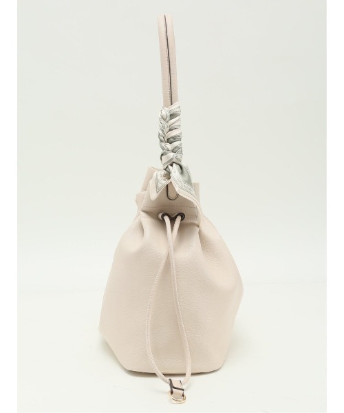 m.f.editorial(エムエフエディトリアル)の「【天巾着マグネット付き】スカーフ付き ワンショルダーバッグ(ショルダーバッグ・レディース・ベージュ/ブラック・FREE)」の17枚目の写真