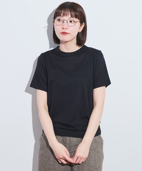 fig London(フィグロンドン)の「_simple smooth short sleeve(Tシャツ/カットソー・レディース・ブラック/ホワイト・FREE)」の9枚目の写真