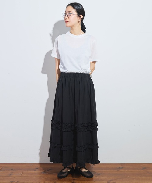 fig London(フィグロンドン)の「_simple smooth short sleeve(Tシャツ/カットソー・レディース・ブラック/ホワイト・FREE)」の15枚目の写真