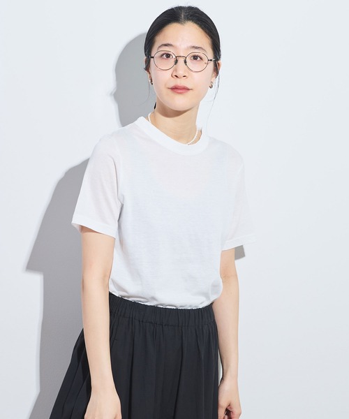 fig London(フィグロンドン)の「_simple smooth short sleeve(Tシャツ/カットソー・レディース・ブラック/ホワイト・FREE)」の6枚目の写真