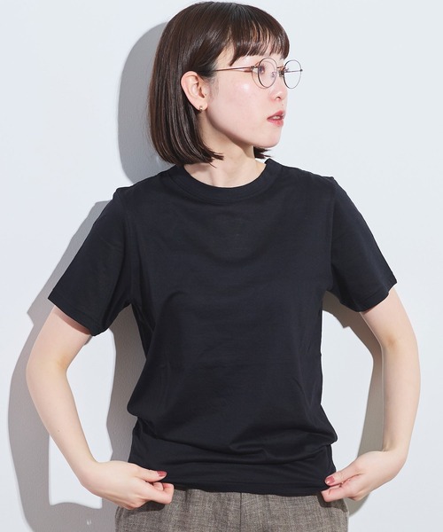 fig London(フィグロンドン)の「_simple smooth short sleeve(Tシャツ/カットソー・レディース・ブラック/ホワイト・FREE)」の8枚目の写真