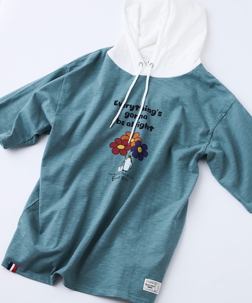 Blue Standard (ブルースタンダード)の「【Blue Standard/ブルースタンダード】スラブコットン アニマルプリント Tパーカー(Tシャツ/カットソー・メンズ・その他/その他1/その他2・X-LARGE/LARGE/MEDIUM)」の2枚目の写真