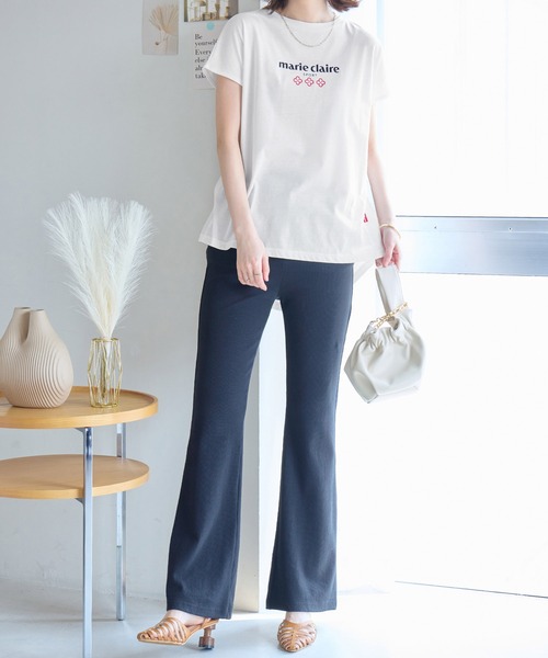 marie claire sport(マリクレール スポーツ)の「【マリクレール・スポーツ】ギャザーTシャツ(Tシャツ/カットソー・レディース・ホワイト/チャコール・3L/LL/L/M)」の16枚目の写真