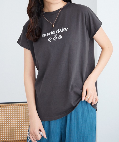 セール】【マリクレール・スポーツ】ギャザーTシャツ（Tシャツ