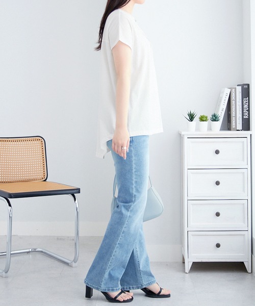 marie claire sport(マリクレール スポーツ)の「【マリクレール・スポーツ】ギャザーTシャツ(Tシャツ/カットソー・レディース・ホワイト/チャコール・3L/LL/L/M)」の11枚目の写真