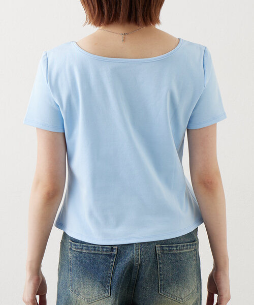mline（エムライン）の「[mline]ストーンTシャツ（Tシャツ/カットソー・レディース・ブルー/オフホワイト/ブラック・FREE）」の17枚目の写真