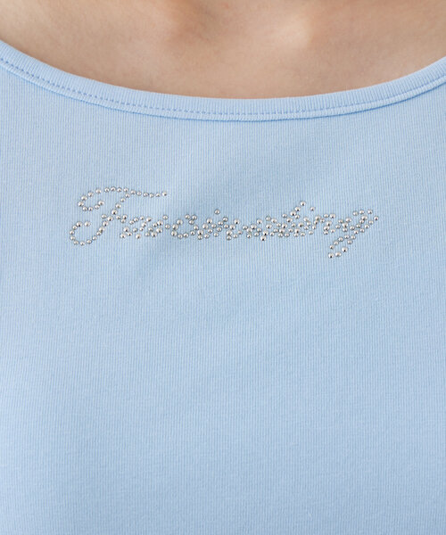 mline（エムライン）の「[mline]ストーンTシャツ（Tシャツ/カットソー・レディース・ブルー/オフホワイト/ブラック・FREE）」の19枚目の写真