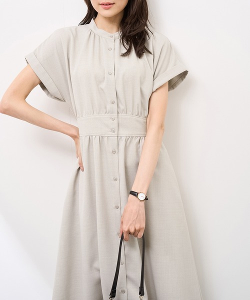 ROPE' PICNIC（ロペピクニック）の「フレンチドルマンワンピース（ワンピース・レディース・ベージュ系その他/ネイビー/チャコールグレー・36/38/40）」の3枚目の写真