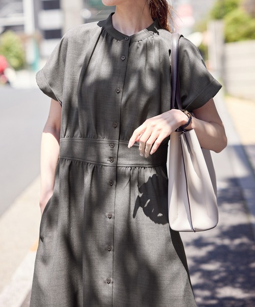 ROPE' PICNIC（ロペピクニック）の「フレンチドルマンワンピース（ワンピース・レディース・ベージュ系その他/ネイビー/チャコールグレー・36/38/40）」の22枚目の写真