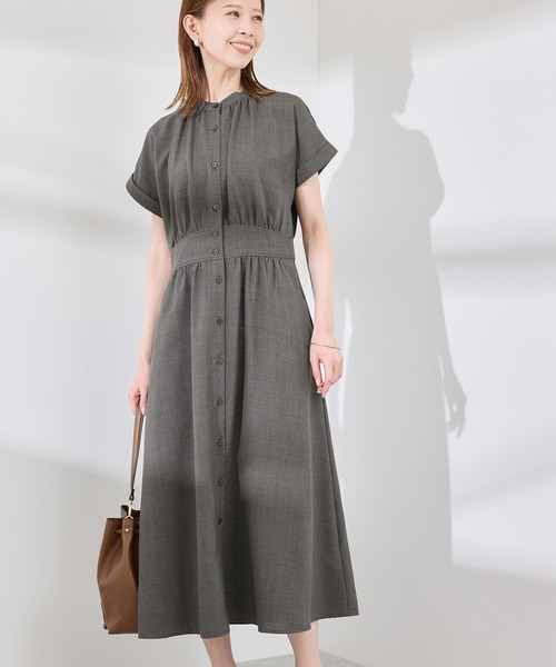 ROPE' PICNIC（ロペピクニック）の「フレンチドルマンワンピース（ワンピース・レディース・ベージュ系その他/ネイビー/チャコールグレー・36/38/40）」の21枚目の写真