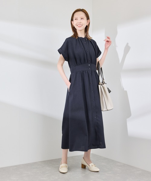 ROPE' PICNIC（ロペピクニック）の「フレンチドルマンワンピース（ワンピース・レディース・ベージュ系その他/ネイビー/チャコールグレー・36/38/40）」の18枚目の写真