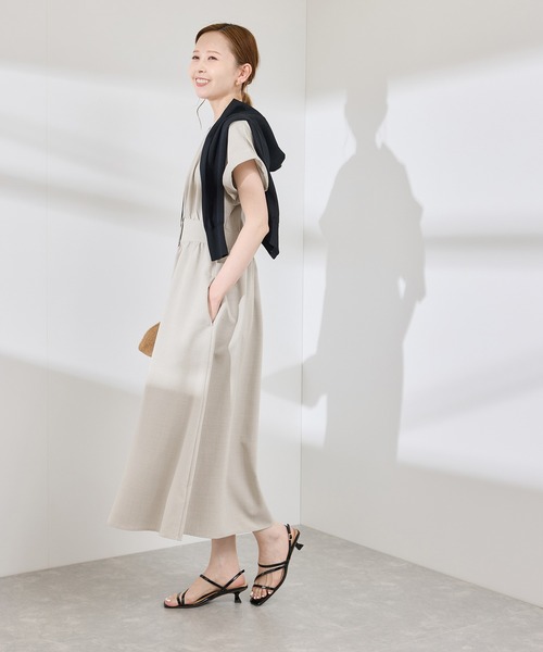 ROPE' PICNIC（ロペピクニック）の「フレンチドルマンワンピース（ワンピース・レディース・ベージュ系その他/ネイビー/チャコールグレー・36/38/40）」の14枚目の写真